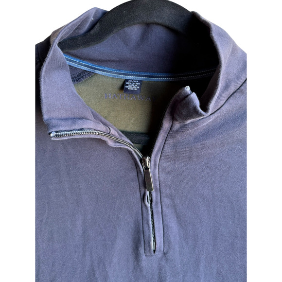 Hathaway Men's 1/4 Zip Pullover Preppy Dadcore Sweater Blue Size XXL - Picture 4 of 9
